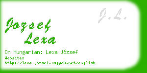 jozsef lexa business card